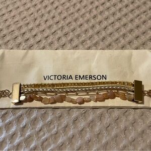 Victoria Emerson Gold and Peach Bracelet